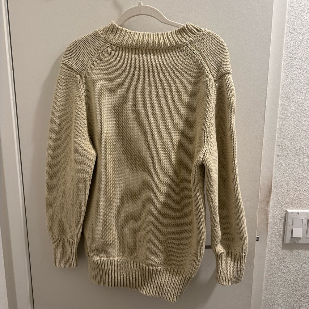 Classic Men's Cream Crewneck Sweater